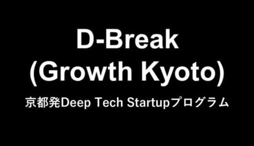 京都で開催！Deep Tech Startupプログラム「D-Break (Growth Kyoto)2024」