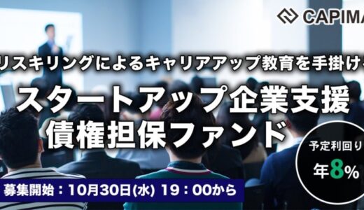 CAPIMA（キャピマ）、【スタートアップ企業支援 債権担保 プライベートデットファンド #2】募集開始