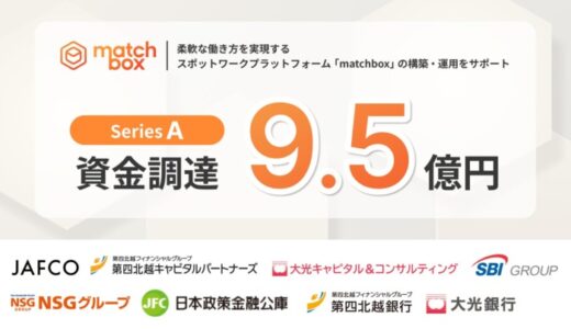 スポットワークプラットフォーム構築のSaaS「matchbox」、シリーズAで約10億円の資金調達