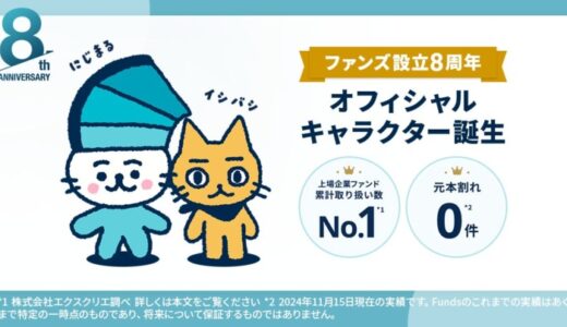 ファンズが設立8周年を迎えました。新たに公式キャラクター「にじまる」と「イシバシ」が誕生