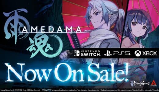 『雨魂 – AMEDAMA -』本日11月21日、Nintendo Switch™、PlayStation®5、Xboxにて世界同時発売！主人公ゆうしんで戦うバトルモード「ゆうしんの夢幻斬り」も追加！