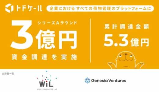 オフィスにおける郵便物・配達物管理SaaS「トドケール」を運営するトドケールがWiLをリード投資家として3億円をシリーズAラウンドにて調達！