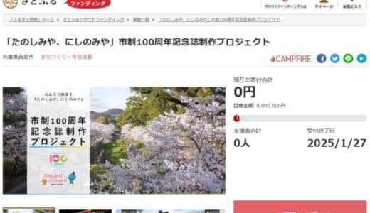 兵庫県西宮市とさとふる、西宮市の歴史と100年先の未来を描く100周年記念誌を制作するため、寄付受け付けを開始