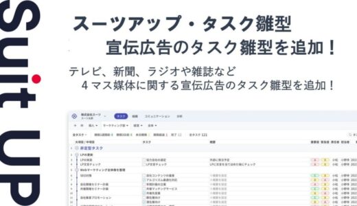 経営支援クラウド「Suit UP」、宣伝広告のタスク雛型の追加のお知らせ