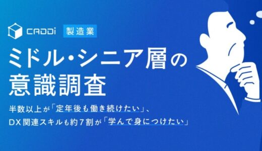 【製造業ミドル・シニア層の意識調査】 製造業のミドル・シニア層の半数以上が「定年後も働き続けたい」と回答。 DX関連スキルも約7割が「学んで身につけたい」