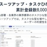 スーツアップ・タスクひな型、累計登録数8,000個超へ