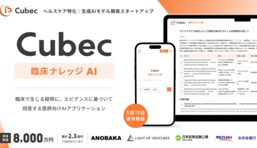 医師の疑問に答える、臨床ナレッジAI「Cubec」を提供開始