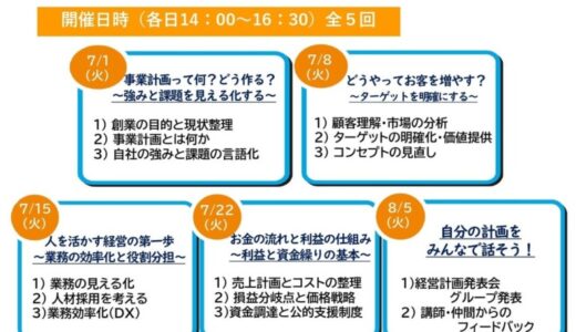 地域の起業家を育成する取組み。春日井商工会議所が「かすがい経営強化塾2025」を開催します。