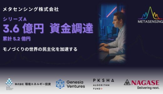 “材料開発を民主化”するメタセンシング、世界初のアタッチ式ラマンセンサーと生成AIを組み合わせ、シリーズAにおいて3.6億円の資金調達。製造業エージェント化を加速。