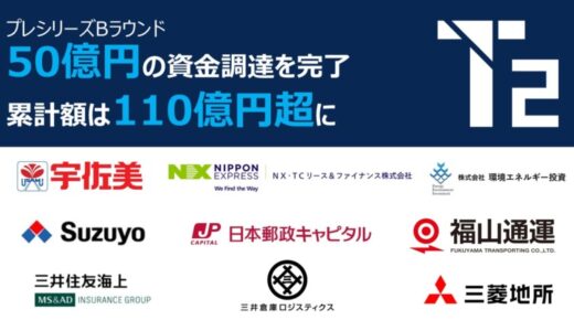 プレシリーズBラウンドで50億円の資金調達を完了 累計額は110億円超に