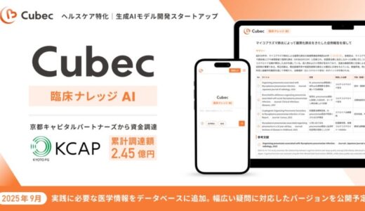 Cubec、京都キャピタルパートナーズから1,500万円の資金調達を実施